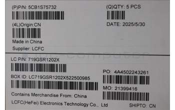 Lenovo 5CB1S75732 C-Cover with keyboard, UK English, Eclipse Black, RGB Backlight, Anodizing Sandblasting, UK