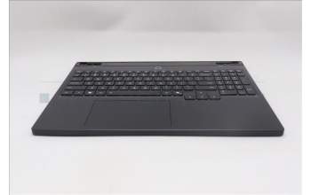 Lenovo 5CB1S76593 C-Cover with keyboard, English, Eclipse Black, White Backlight, Anodizing Sandblasting, US