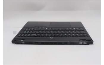 Lenovo 5CB1S76593 C-Cover with keyboard, English, Eclipse Black, White Backlight, Anodizing Sandblasting, US