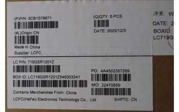 Lenovo 5CB1S76671 C-Cover with keyboard, Spanish, Eclipse Black, White Backlight, Painting, UK