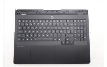 Lenovo 5CB1S76679 C-Cover with keyboard, Belgian, Eclipse Black, White Backlight, UK