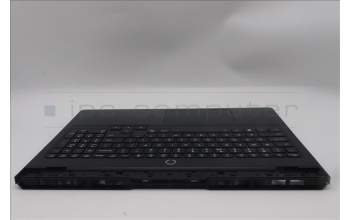 Lenovo 5CB1S76684 C-Cover with keyboard, US English Euro, Eclipse Black, White Backlight, US