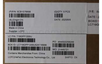 Lenovo 5CB1S76698 C-Cover with keyboard, Nordic, Eclipse Black, White Backlight, UK