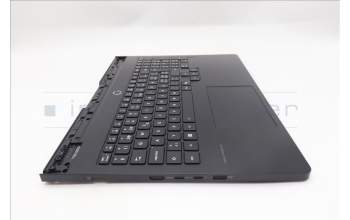 Lenovo 5CB1S76703 C-Cover with keyboard, Switzerland, Eclipse Black, White Backlight, UK