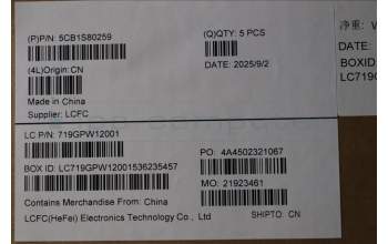 Lenovo 5CB1S80259 A-Cover, 83M3, Black