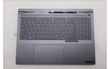 Lenovo 5CB1S80306 C-Cover with keyboard, Belgian, Luna Grey, Non-FingerPrint, UK