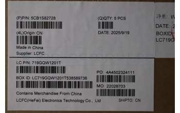 Lenovo 5CB1S82728 C-Cover with keyboard, Danish, Luna Grey, Non-FingerPrint, UK