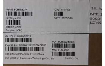 Lenovo 5CB1S82741 C-Cover with keyboard, Nordic, Luna Grey, Non_FingerPrint