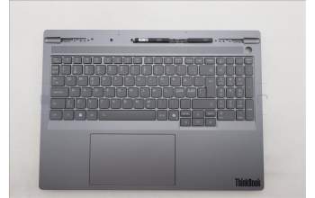 Lenovo 5CB1S82741 C-Cover with keyboard, Nordic, Luna Grey, Non-FingerPrint, UK