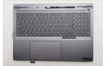 Lenovo 5CB1S82745 C-Cover with keyboard, UK English, Luna Grey, Non-FingerPrint, UK