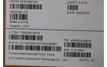 Lenovo 5CB1S82745 C-Cover with keyboard, UK English, Luna Grey, Non-FingerPrint, UK