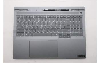 Lenovo 5CB1S82753 C-Cover with keyboard, Ukraine, Luna Grey, Non-FingerPrint, US