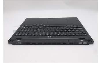 Lenovo 5CB1S82770 C-Cover with keyboard, Belgian, Eclipse Black, RGB Backlight, Anodizing Sandblasting, UK