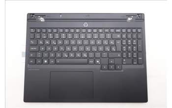 Lenovo 5CB1S82791 C-Cover with keyboard, Slovenian, Eclipse Black, RGB Backlight, Anodizing Sandblasting, UK