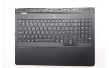 Lenovo 5CB1S87233 C-Cover with keyboard, Belgian, Eclipse Black, White Backlight, UK