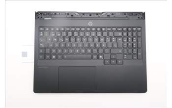 Lenovo 5CB1S87256 C-Cover with keyboard, Spanish, Eclipse Black, White Backlight, UK