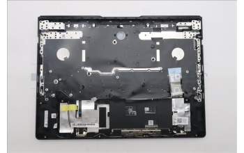 Lenovo 5CB1S87256 C-Cover with keyboard, Spanish, Eclipse Black, White Backlight, UK