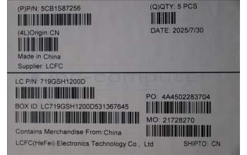 Lenovo 5CB1S87256 C-Cover with keyboard, Spanish, Eclipse Black, White Backlight, UK