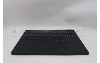 Lenovo 5CB1S87256 C-Cover with keyboard, Spanish, Eclipse Black, White Backlight, UK