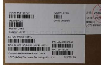 Lenovo 5CB1S87274 C-Cover with keyboard, Greek, Eclipse Black, RGB Backlight, US