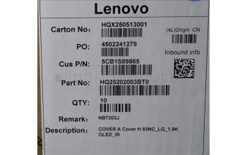 Lenovo 5CB1S89865 A-Cover, 83NC, Luna Grey, 1.9K_OLED_IR