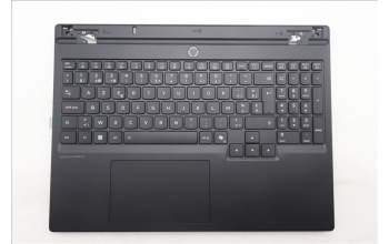 Lenovo 5CB1S89873 C-Cover with keyboard, Belgian, Eclipse Black, RGB Backlight, Anodizing Sandblasting, UK