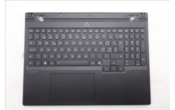 Lenovo 5CB1S89896 C-Cover with keyboard, Switzerland, Eclipse Black, RGB Backlight, Anodizing Sandblasting