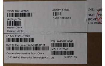 Lenovo 5CB1S89896 C-Cover with keyboard, Switzerland, Eclipse Black, RGB Backlight, Anodizing Sandblasting, UK