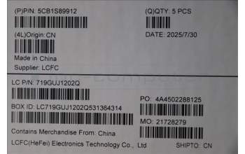 Lenovo 5CB1S89912 C-Cover with keyboard, German, Eclipse Black, White Backlight, Anodizing Sandblasting, UK