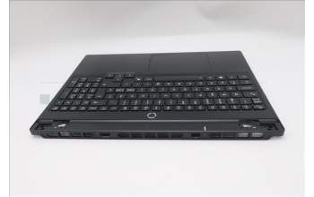 Lenovo 5CB1S89921 C-Cover with keyboard, Nordic, Eclipse Black, White Backlight, Anodizing Sandblasting, UK