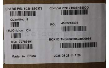 Lenovo 5CB1S90378 C-Cover with keyboard, English, Luna Grey, White Backlight