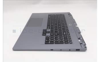 Lenovo 5CB1S90378 C-Cover with keyboard, English, Luna Grey, White Backlight, US