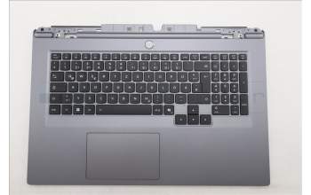Lenovo 5CB1S90396 C-Cover with keyboard, German, Luna Grey, White Backlight, UK