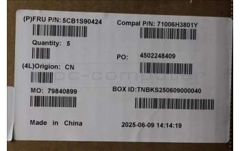 Lenovo 5CB1S90424 C-Cover with keyboard, Nordic, Luna Grey, RGB Backlight, UK