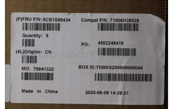 Lenovo 5CB1S90434 C-Cover with keyboard, Czech Slovakian, Luna Grey, RGB Backlight, UK