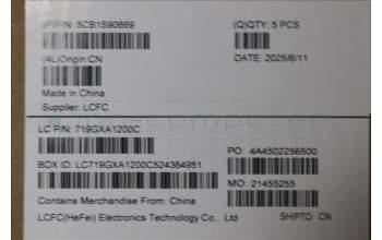 Lenovo 5CB1S90669 C-Cover with keyboard, English, Eclipse Black