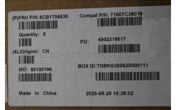 Lenovo 5CB1T08835 C-Cover with keyboard, French, Non-Backlight, US