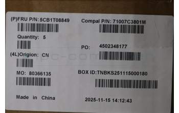 Lenovo 5CB1T08849 C-Cover with keyboard, Greek, White Backlight, US