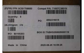 Lenovo 5CB1T08850 C-Cover with keyboard, US English Euro, White Backlight, US