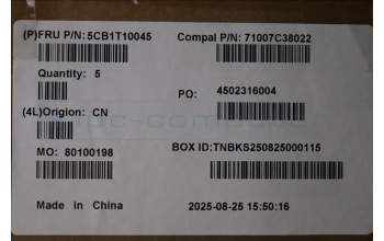 Lenovo 5CB1T10045 C-Cover with keyboard, French, White Backlight, US