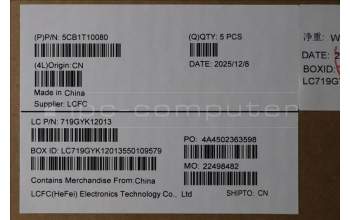 Lenovo 5CB1T10080 C-Cover with keyboard, Nordic, White Backlight, UK