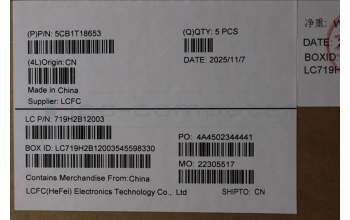 Lenovo 5CB1T18653 C-Cover with keyboard, Arabic, Eclipse Black , RGB Backlight, US