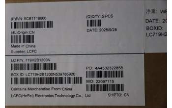 Lenovo 5CB1T18666 C-Cover with keyboard, Hebrew, Eclipse Black , RGB Backlight, US