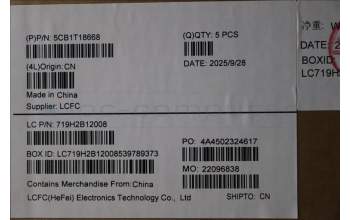 Lenovo 5CB1T18668 C-Cover with keyboard, Icelandic, Eclipse Black , RGB Backlight, UK