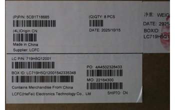 Lenovo 5CB1T18685 D-COVER, 83S0, Luna Grey