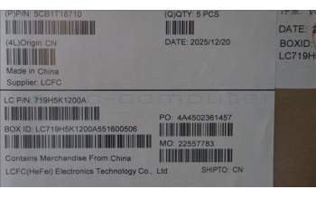 Lenovo 5CB1T18710 C-Cover with keyboard, Switzerland, Luna Grey, Backlight, UK