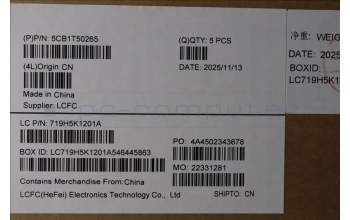 Lenovo 5CB1T50265 C-Cover with keyboard, Ukraine, Luna Grey, Backlight, US