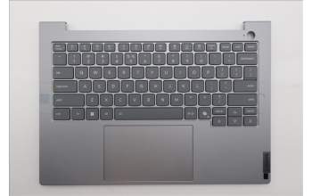 Lenovo 5CB1T53001 C-Cover with keyboard, US English Euro, Arctic Grey, Backlight, US