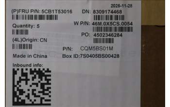 Lenovo 5CB1T53016 C-Cover with keyboard, Russian, Arctic Grey, Backlight, US