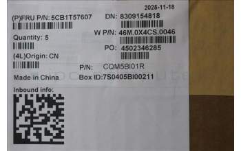 Lenovo 5CB1T57607 C-Cover with keyboard, Hungarian, Arctic Grey, Backlight, UK